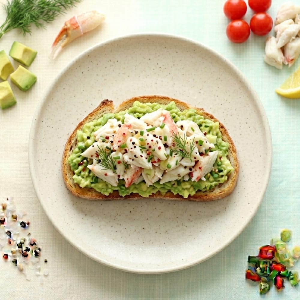 Avocado toast au crabe