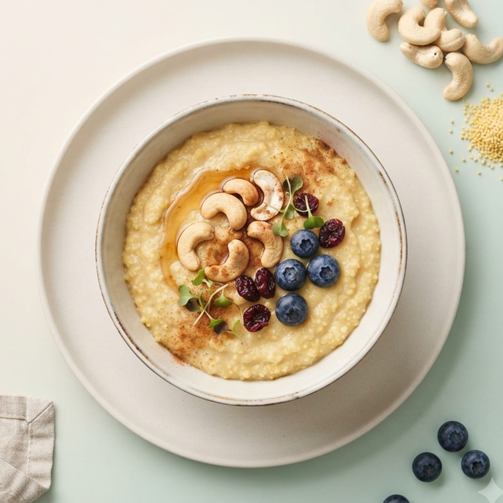 Crème de millet crémeuse aux noix de cajou