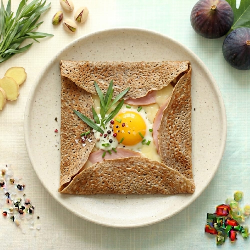 Crêpe de sarrasin complète au jambon de dinde
