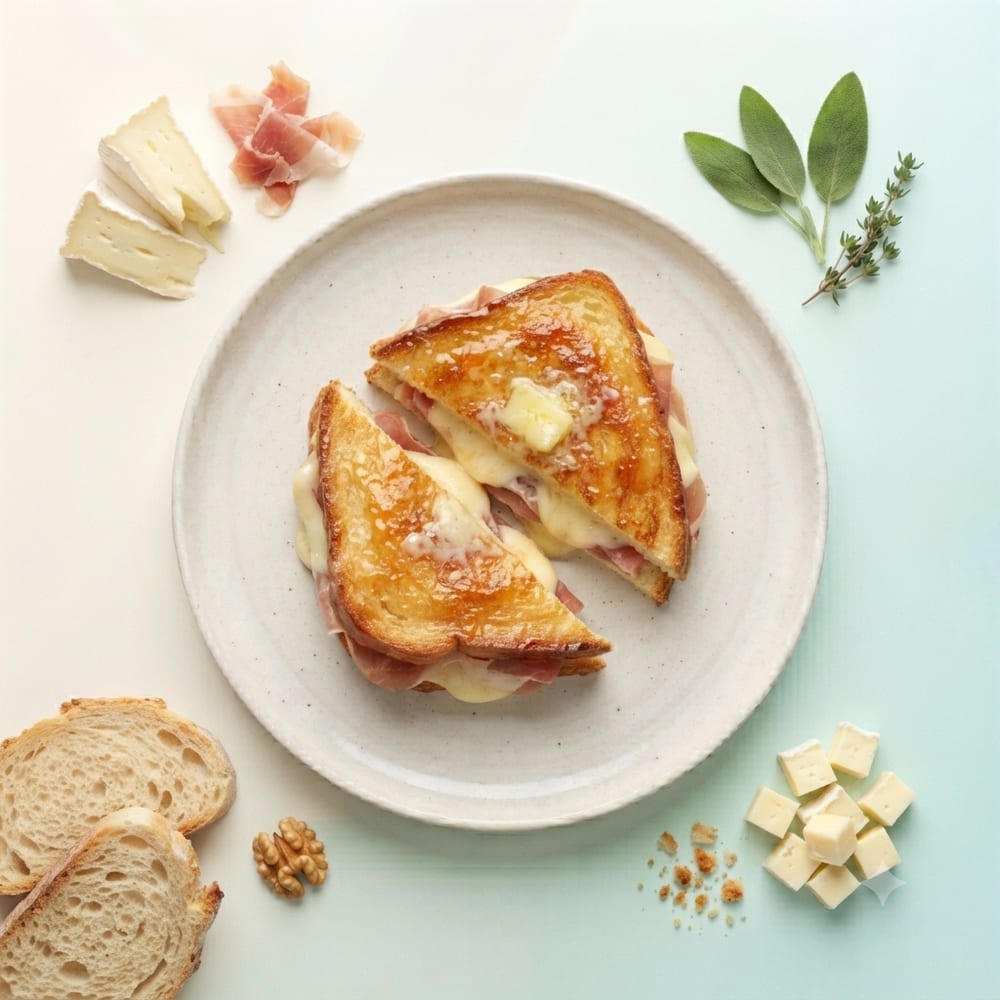 Croque-Monsieur Savoyard au Reblochon et Jambon Cru