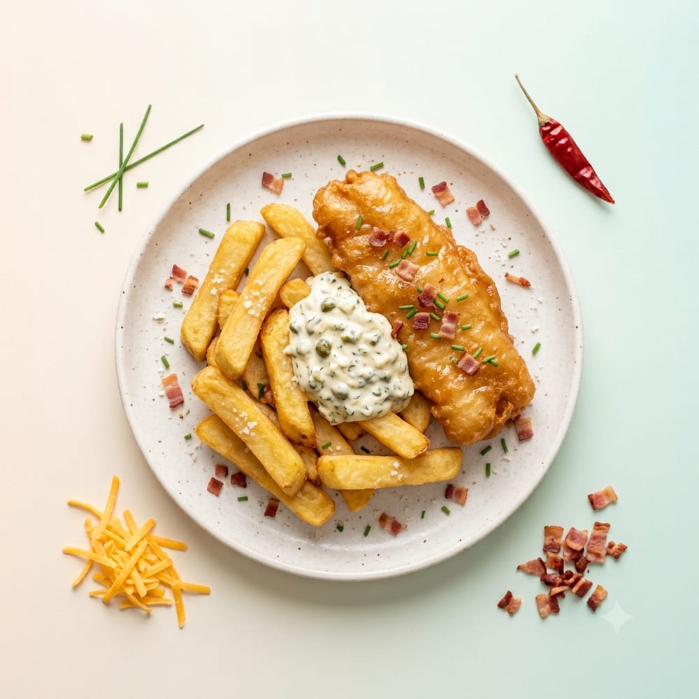 Fish and Chips Britannique et Sauce Tartare Maison