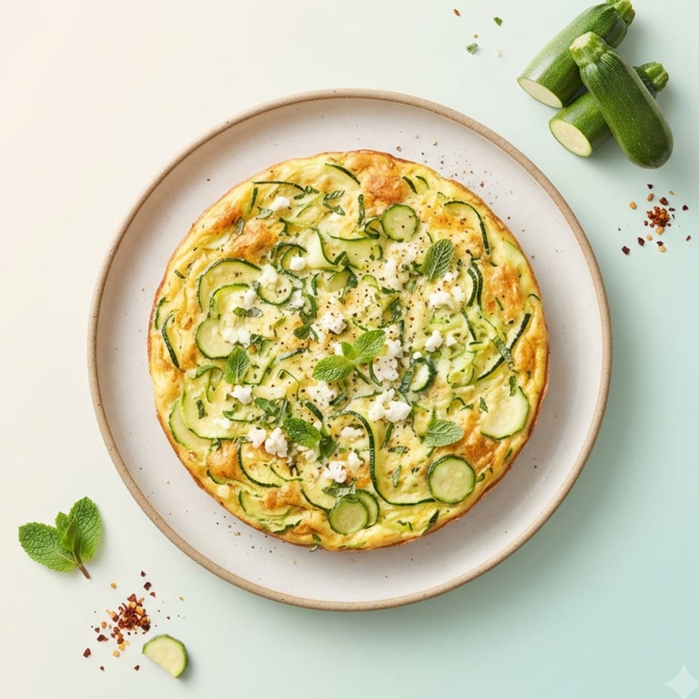 Frittata légère aux courgettes et menthe