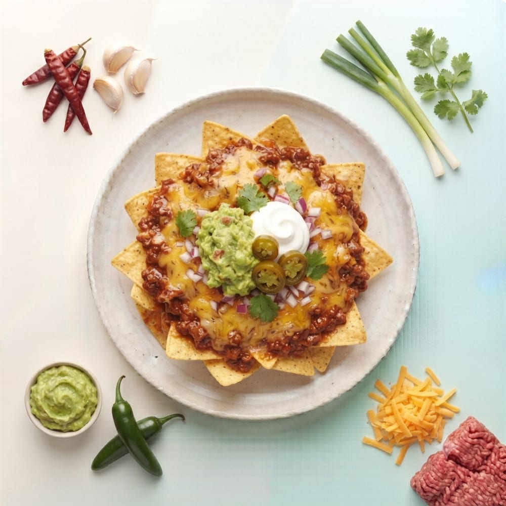 Nachos Chili Cheese au Guacamole