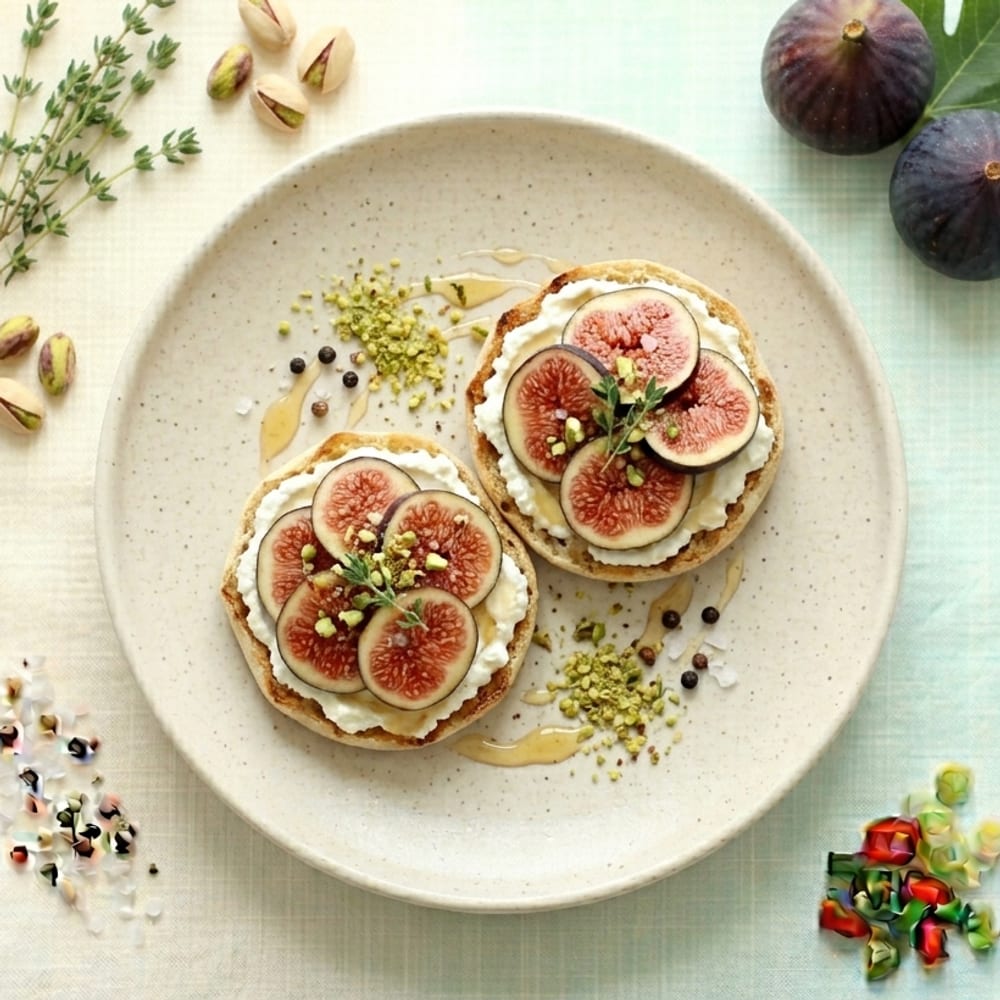 Muffins anglais à la ricotta et figues fraîches