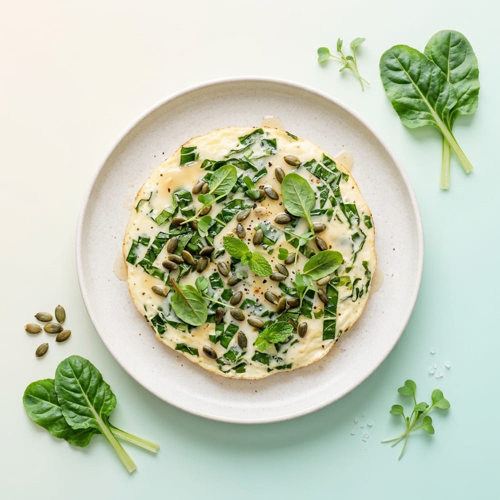 Omelette vapeur aux blettes et graines de courge