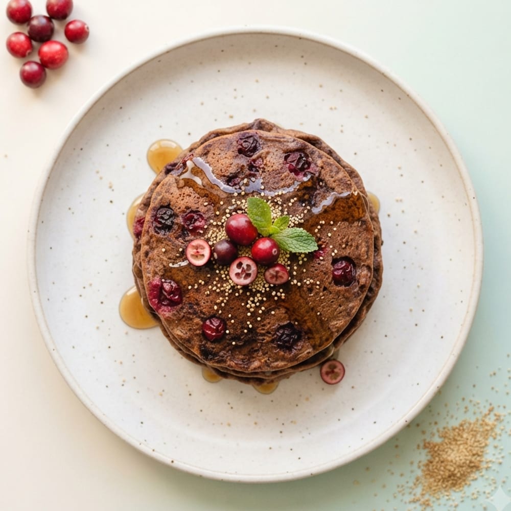 Pancakes de teff à la canneberge