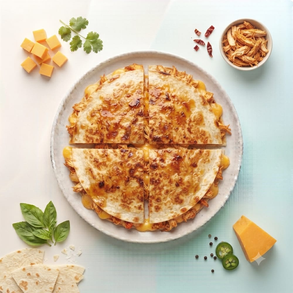 Quesadilla Gigante Poulet Épicé et Cheddar Fondu