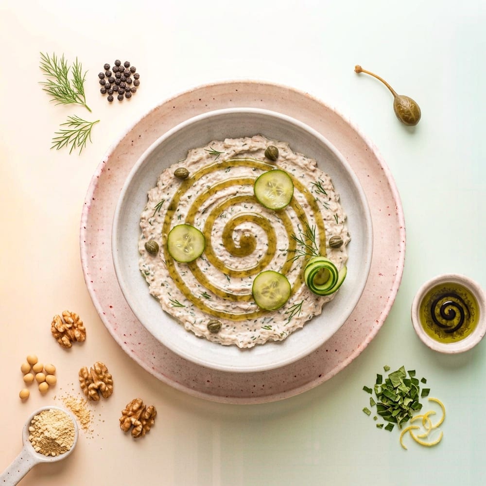 Rillettes de thon au fromage blanc sur concombre