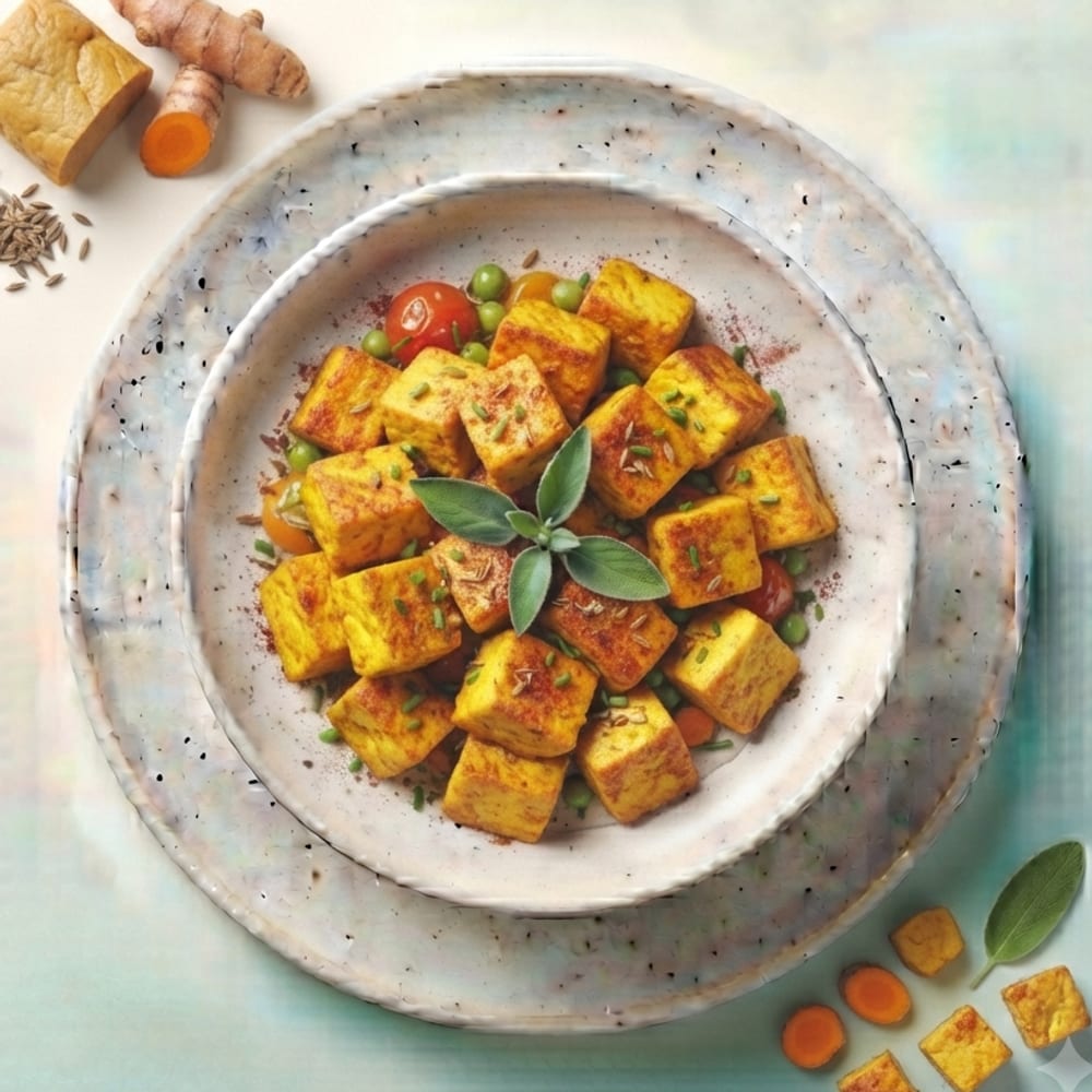 Seitan poêlé au curcuma