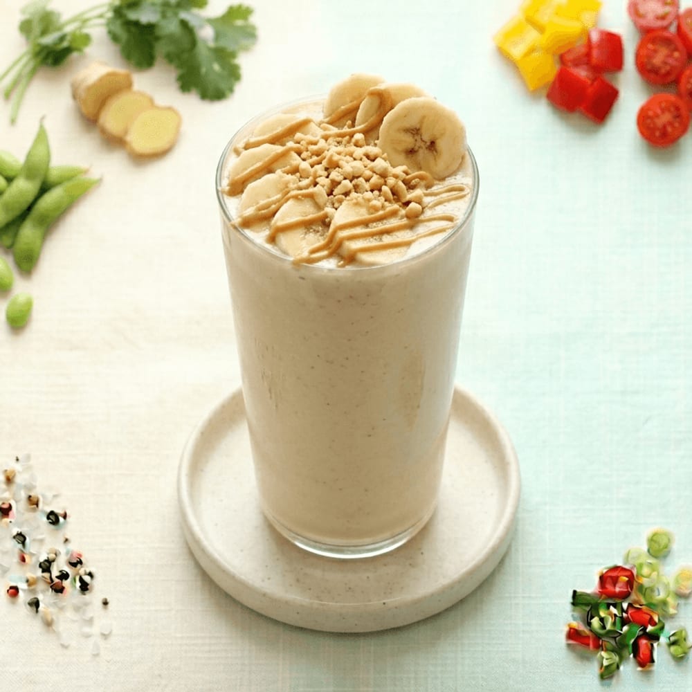 Shake protéiné banane et beurre de cacahuète
