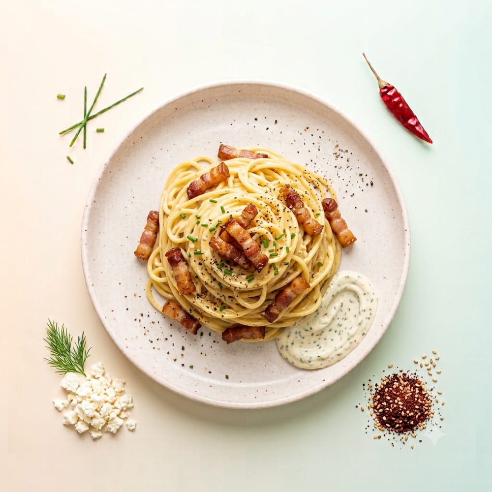 Spaghetti Carbonara Traditionnelle au Guanciale et Pecorino