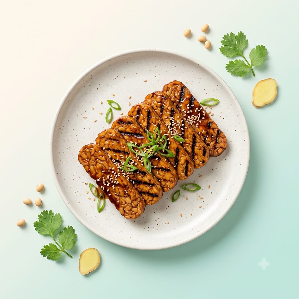 Tranches de tempeh grillé au tamari